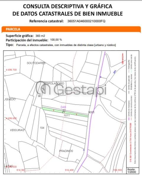 Parcela de 383 m² en Nantes Sanxenxo