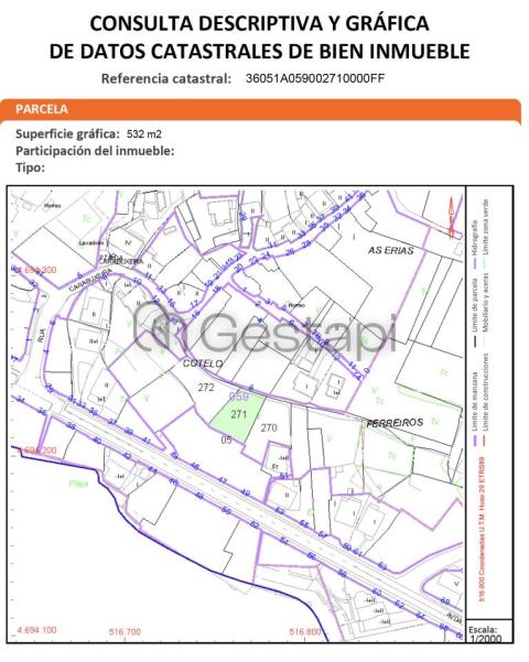 PARCELA EDIFICABLE RUSTICA EN CARABUXEIRA - SANXENXO