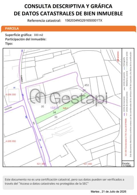 SOLAR EDIFICABLE ZONA SAMIEIRA POIO